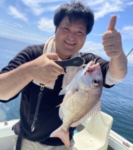 【9月3日中潮】一つテンヤマダイの釣果_浮いてる鯛も多数！大型アコウも！